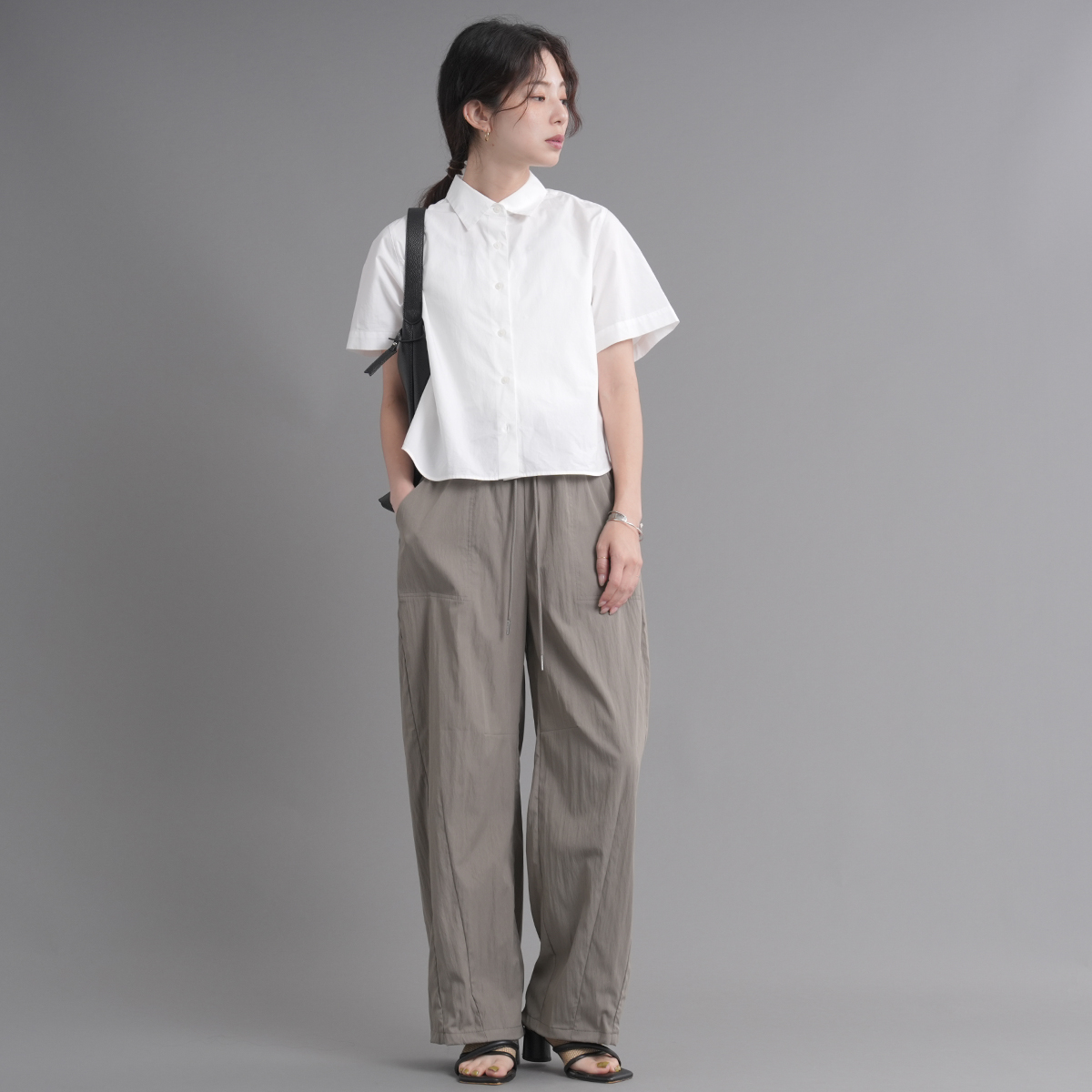 バレルレッグパンツ